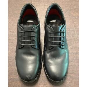 Kizik Men’s Black Leather Slip-On Dress Shoe 9.5M FAST Hands-Free Technology